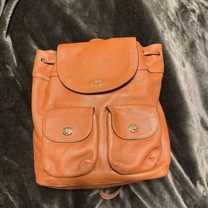 Coach leather backpack